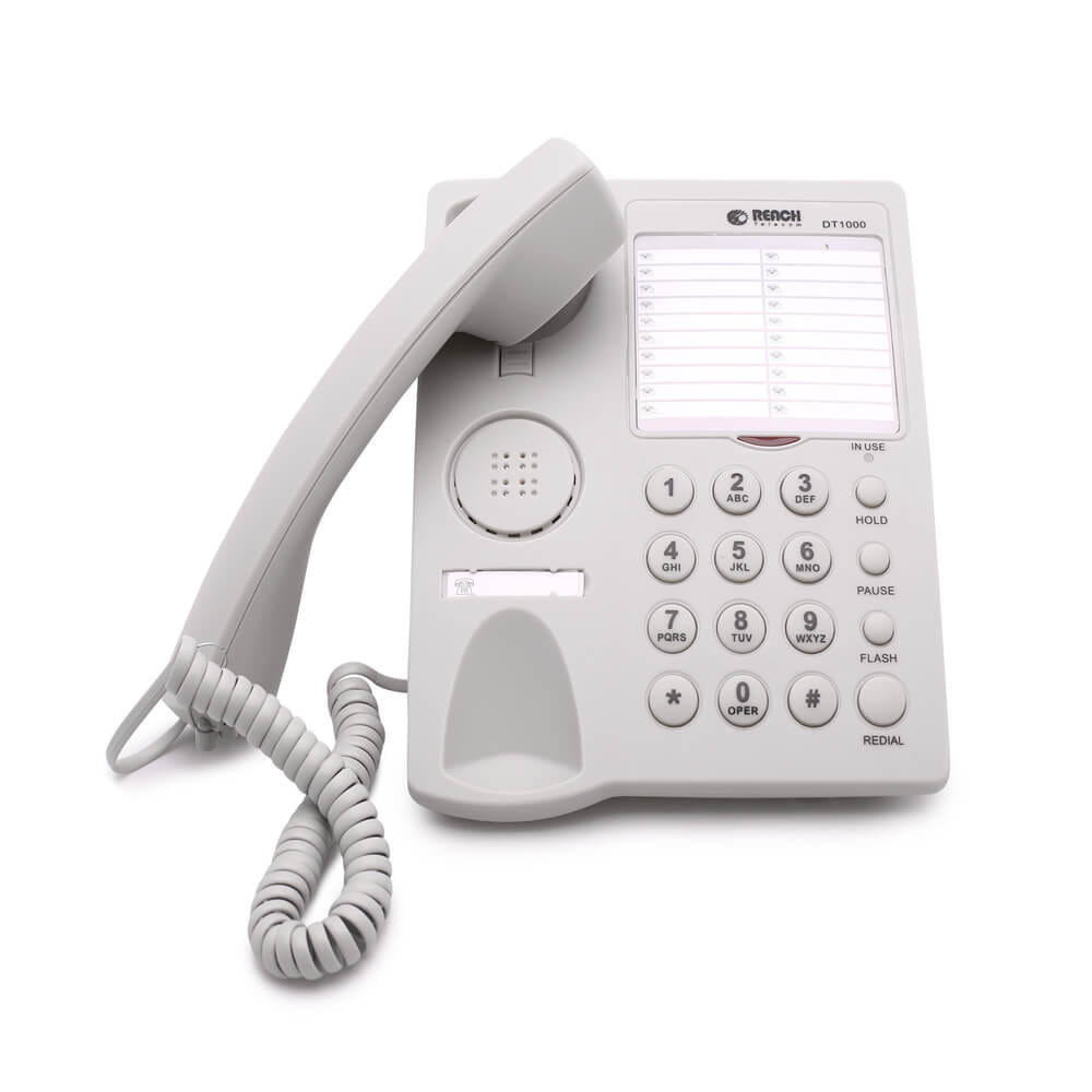 โทรศัพท์บ้าน โทรศัพท์สำนักงาน  REACH รุ่น DT-1000 LIGHT GREY_3